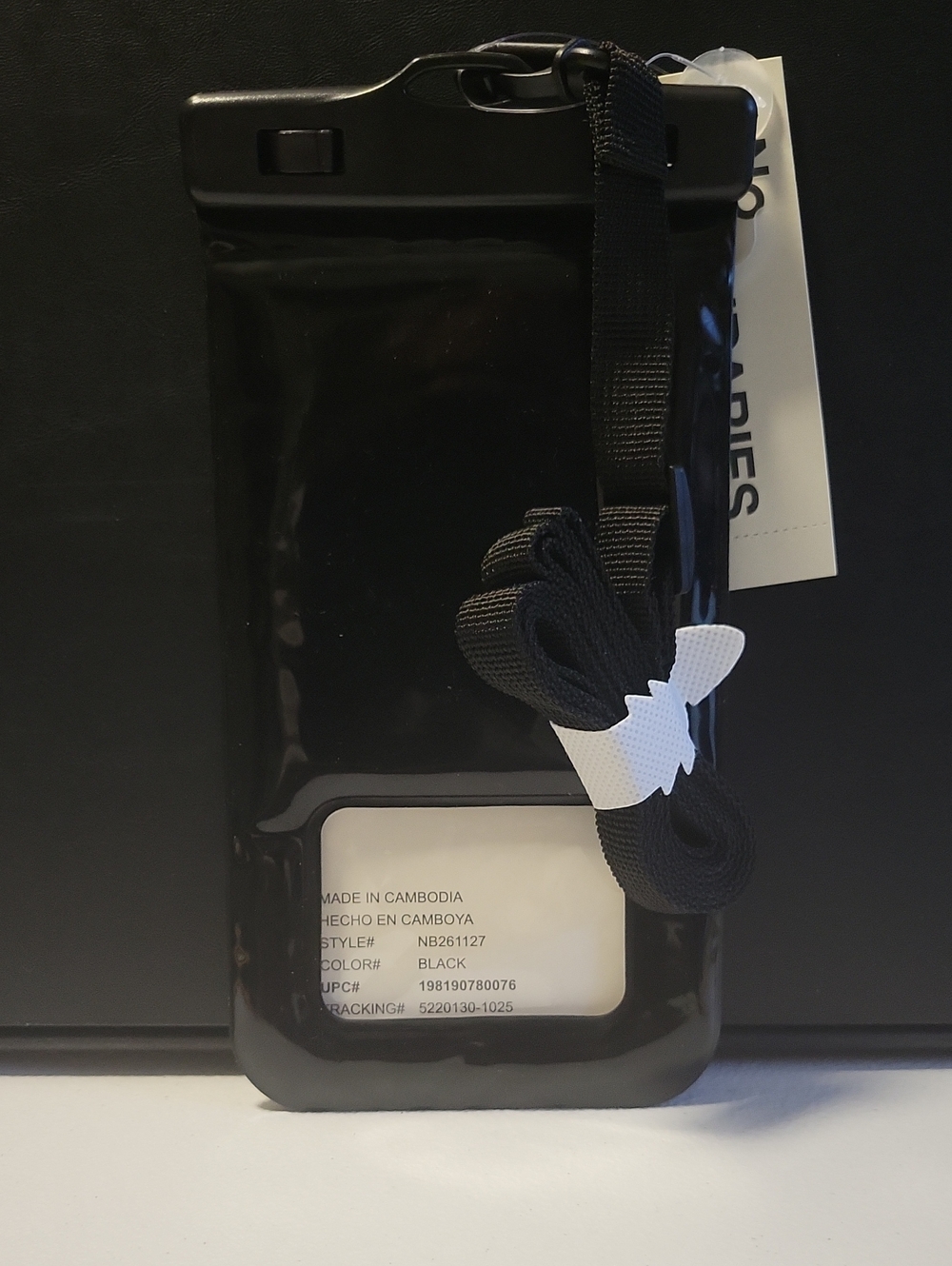 Water Resistant Phone Pouch - Black. T21 - Picture 2 of 2